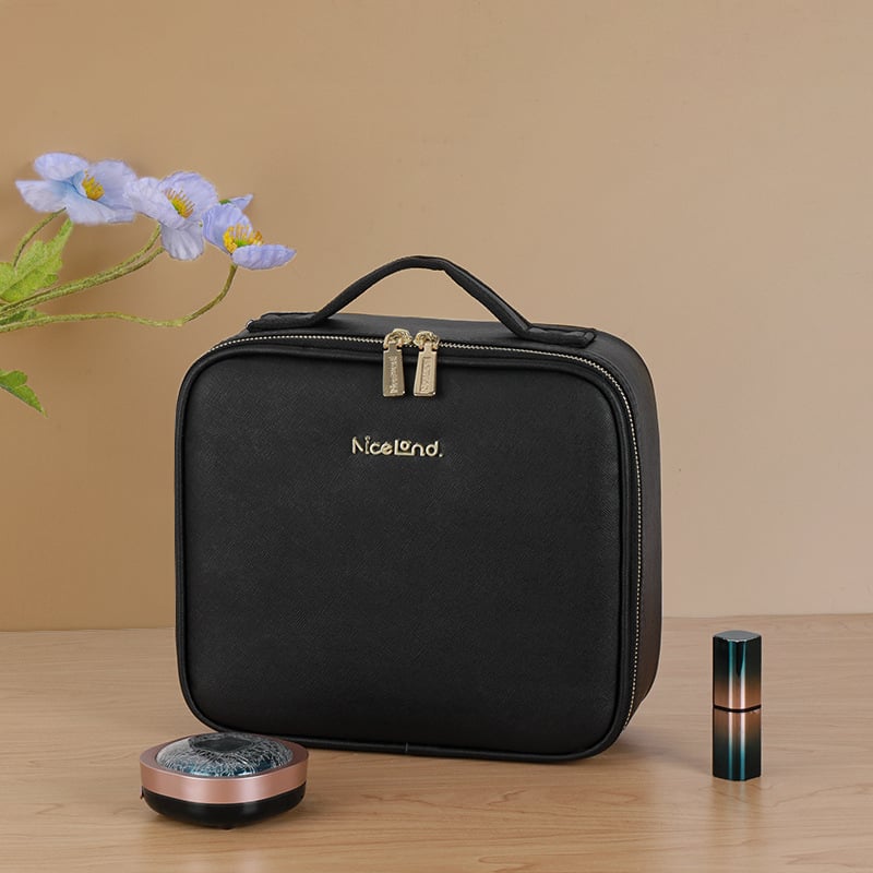 Travel Makeup Bag with Full-Screen Mirror