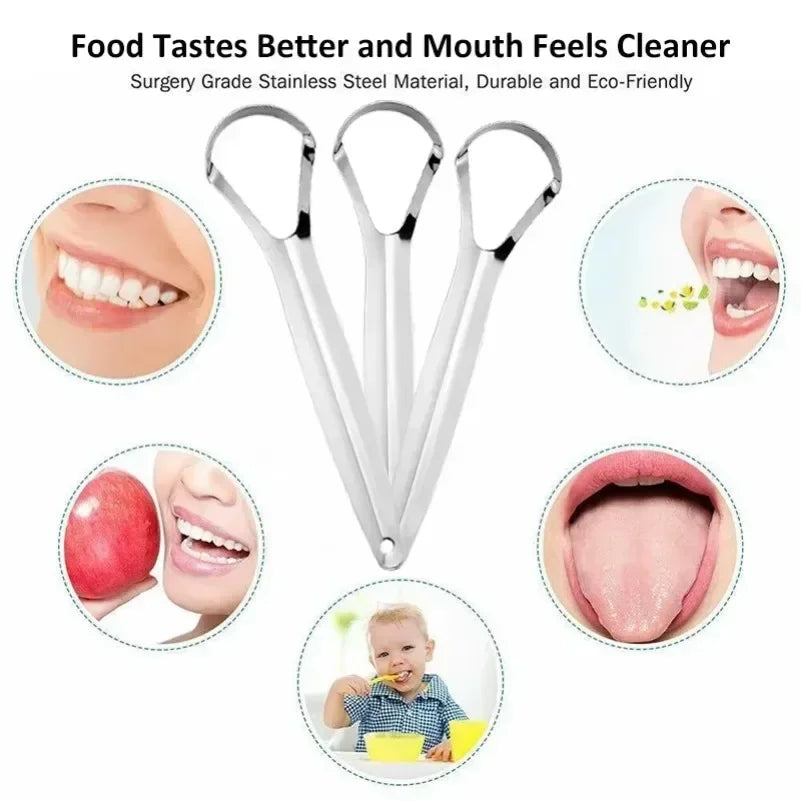 NoviaGlow Stainless Steel Tongue Scraper
